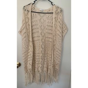 Knit Fringe Vest